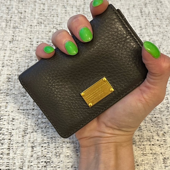 Marc By Marc Jacobs grey leather wallet card case New without tags - Picture 8 of 16